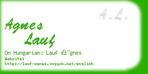 agnes lauf business card